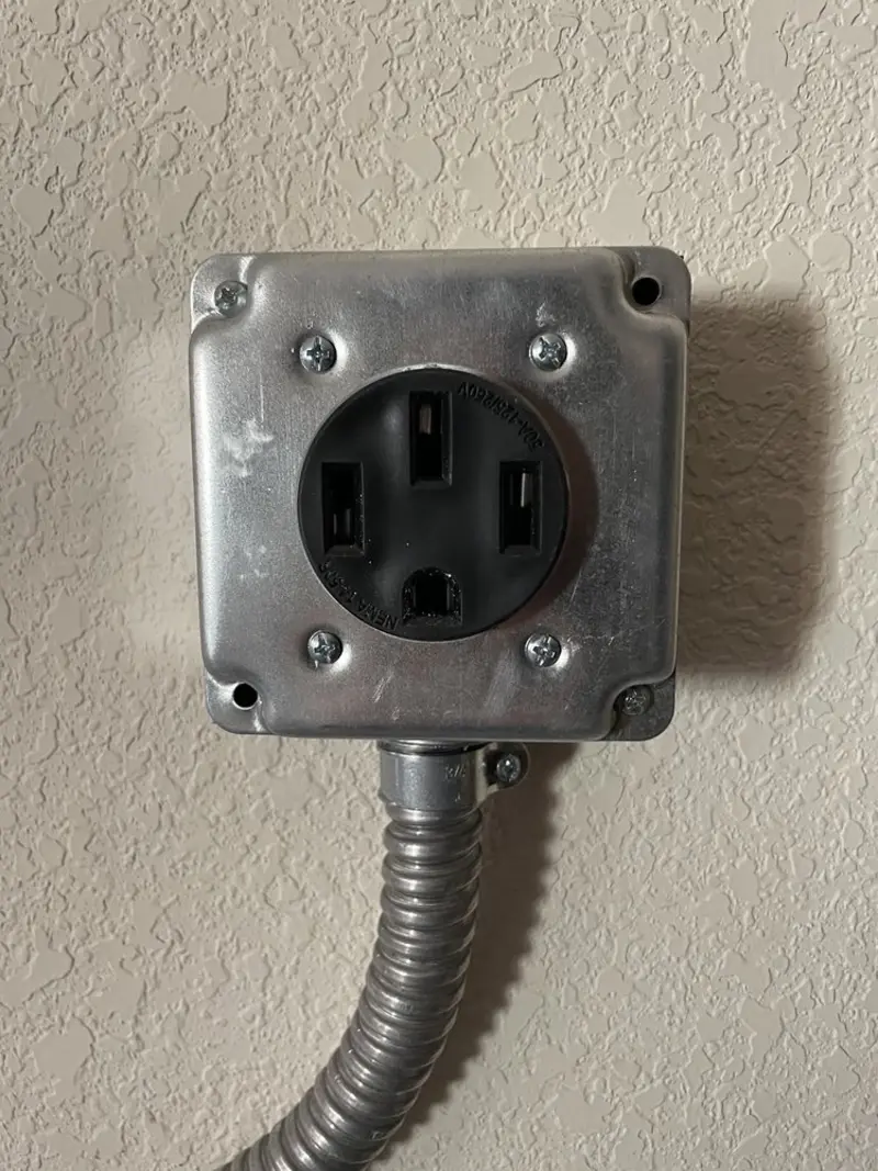NEMA 14-50 outlet installed for Smart Home Electrical in Fort Scott